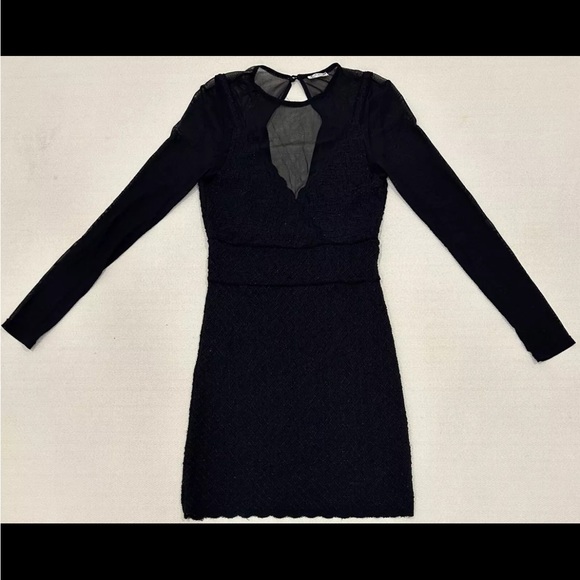 Free People Dresses & Skirts - Intimately Free People Body Con Dress Long Sleeve Black Size Small